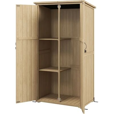 Armoire de jardin Outsunny avec 2 étagères - Résistante aux intempéries - Publicité Armoire de jardin Outsunny avec 2 étagères - Résistante aux intempéries - Publicité
