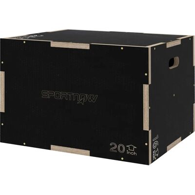 SPORTNOW Boîte Plyométrique en Bois - 41/51/61 cm - Noire - Pour Crossfit & Fitness - Publicité SPORTNOW Boîte Plyométrique en Bois - 41/51/61 cm - Noire - Pour Crossfit & Fitness - Publicité