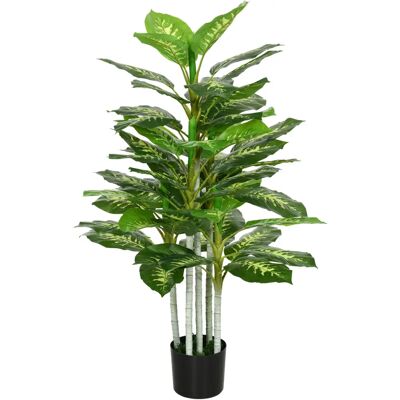 HOMCOM Plante Artificielle Calathea - 120cm, Vert avec Rayures Jaunes - Intérieur/Extérieur - Publicité HOMCOM Plante Artificielle Calathea - 120cm, Vert avec Rayures Jaunes - Intérieur/Extérieur - Publicité