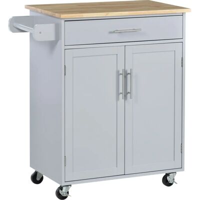 HOMCOM Carro de cocina - Gris - Modelo 83B - Isla de cocina y carrito de servicio HOMCOM Carro de cocina - Gris - Modelo 83B - Isla de cocina y carrito de servicio