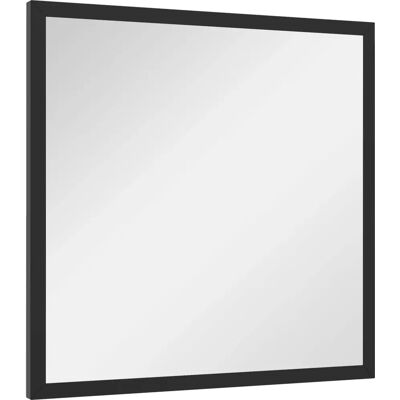 HOMCOM Schwarzer quadratischer Wandspiegel - 50x50 cm, Modernes Dekor HOMCOM Schwarzer quadratischer Wandspiegel - 50x50 cm, Modernes Dekor