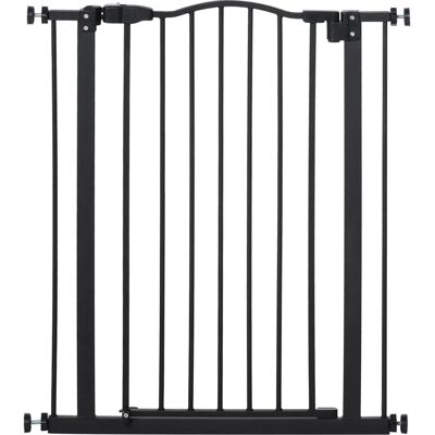 Cancello per cani PawHut - 74-80 cm, Chiusura automatica, Doppio blocco, Telaio in acciaio Cancello per cani PawHut - 74-80 cm, Chiusura automatica, Doppio blocco, Telaio in acciaio