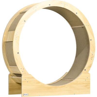 Ruota di esercizio per gatti PawHut - Naturale Ruota di esercizio per gatti PawHut - Naturale