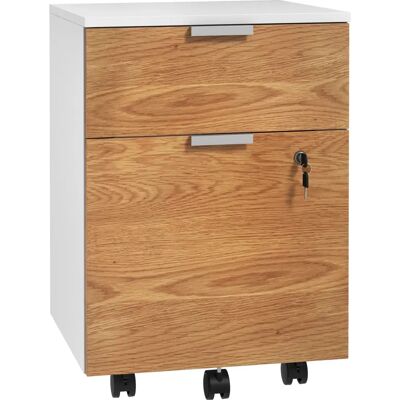 HOMCOM Caisson de bureau - 2 tiroirs, verrouillable, 42x40x60cm - Publicité HOMCOM Caisson de bureau - 2 tiroirs, verrouillable, 42x40x60cm - Publicité