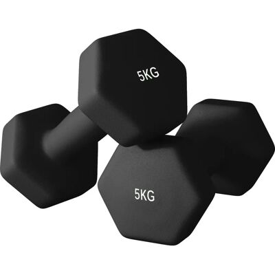 SPORTNOW Ensemble de haltères hexagonaux 2x5kg - Haltères - Publicité SPORTNOW Ensemble de haltères hexagonaux 2x5kg - Haltères - Publicité