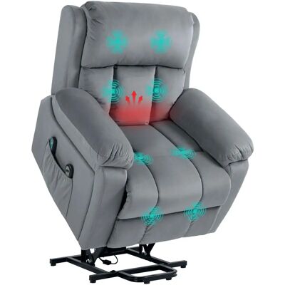 Homcom - Lift Chair - Massage à 8 points - Fauteuil releveur - Publicité Homcom - Lift Chair - Massage à 8 points - Fauteuil releveur - Publicité