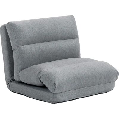 Silla de suelo HOMCOM con respaldo ajustable - Gris Silla de suelo HOMCOM con respaldo ajustable - Gris