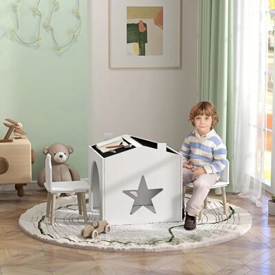 Juego de Mesa y Sillas para Niños AIYAPLAY - Blanco - Para Niños 3-8 Años Juego de Mesa y Sillas para Niños AIYAPLAY - Blanco - Para Niños 3-8 Años