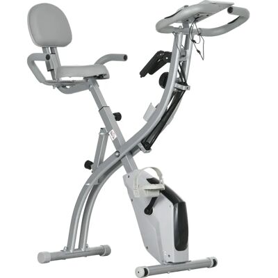 HOMCOM Faltbares Heimfahrrad - 8 Widerstandsstufen, Herzfrequenzsensoren, Multifunktions-LCD HOMCOM Faltbares Heimfahrrad - 8 Widerstandsstufen, Herzfrequenzsensoren, Multifunktions-LCD
