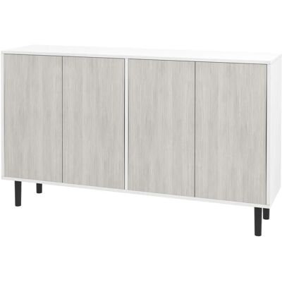 HOMCOM Buffet Bianco e Grigio con Ripiani Regolabili - Mobili da Cucina HOMCOM Buffet Bianco e Grigio con Ripiani Regolabili - Mobili da Cucina