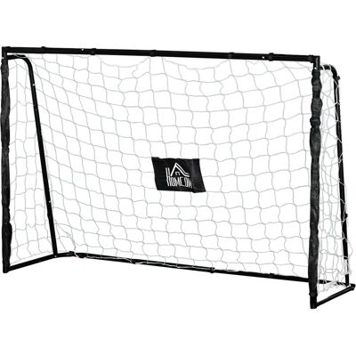 HOMCOM Portería de fútbol - Marco metálico, resistente a UV, incluye anclajes - 186Lx62Wx123H cm HOMCOM Portería de fútbol - Marco metálico, resistente a UV, incluye anclajes - 186Lx62Wx123H cm