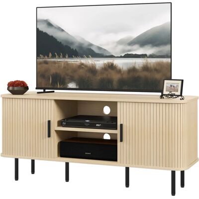 HOMCOM Meuble TV Scandinave 120cm - Pour TV jusqu'à 55 pouces - Publicité HOMCOM Meuble TV Scandinave 120cm - Pour TV jusqu'à 55 pouces - Publicité