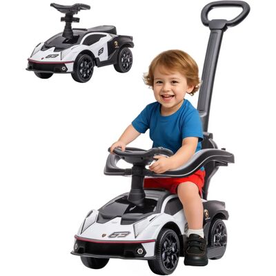 Auto Bianco Aiyaplay per Bambini - Motricità & Spazio di Stoccaggio Auto Bianco Aiyaplay per Bambini - Motricità & Spazio di Stoccaggio