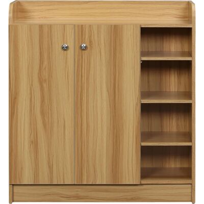 Meuble à chaussures HOMCOM - Design moderne - 4 étagères - Porte double - 83L x 30B x 90H cm - Publicité Meuble à chaussures HOMCOM - Design moderne - 4 étagères - Porte double - 83L x 30B x 90H cm - Publicité