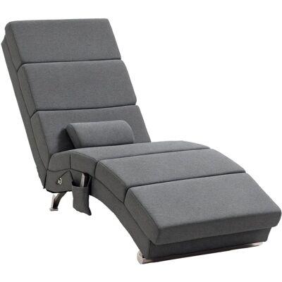 Fauteuil relax Homcom avec massage et chauffage - Design contemporain - Gris - Publicité Fauteuil relax Homcom avec massage et chauffage - Design contemporain - Gris - Publicité