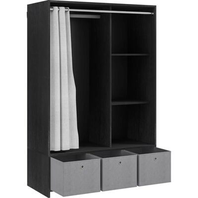 HOMCOM Armoire - 105 x 48 x 160 cm - Neutre - Armoire avec tringle, étagères, tiroirs - Publicité HOMCOM Armoire - 105 x 48 x 160 cm - Neutre - Armoire avec tringle, étagères, tiroirs - Publicité