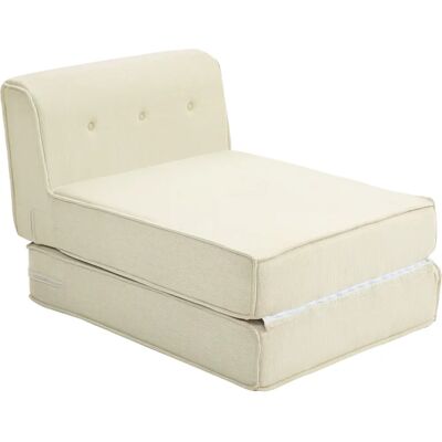 Sofá cama plegable HOMCOM con respaldo capitonado - Cama futón Sofá cama plegable HOMCOM con respaldo capitonado - Cama futón