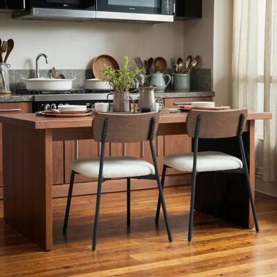 Sedie da pranzo moderne HOMCOM - Set da 2 Sedie da pranzo moderne HOMCOM - Set da 2