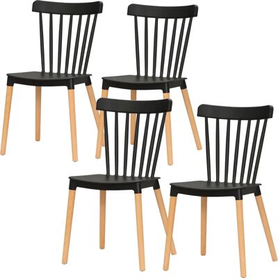 Sedie da pranzo stile scandinavo HOMCOM - Set di 4 Sedie da pranzo stile scandinavo HOMCOM - Set di 4