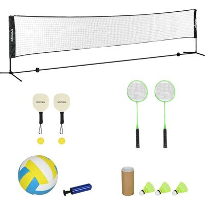 Ensemble complet SPORTNOW - Filet réglable pour badminton, pickleball & volley - Publicité Ensemble complet SPORTNOW - Filet réglable pour badminton, pickleball & volley - Publicité
