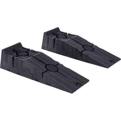 DURHAND Rampes voiture - 2 pcs, 2.5T, 91x30x21cm, Noir - Publicité DURHAND Rampes voiture - 2 pcs, 2.5T, 91x30x21cm, Noir - Publicité