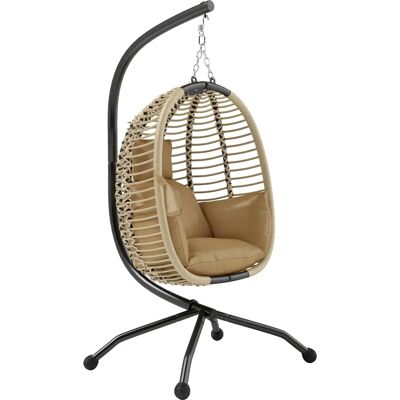Fauteuil suspendu Outsunny Eiform avec coussin et support - Fauteuil suspendu - Publicité Fauteuil suspendu Outsunny Eiform avec coussin et support - Fauteuil suspendu - Publicité