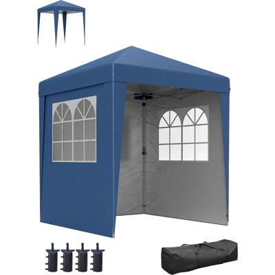 Pabellón de Jardín Portátil Outsunny - Pop-up, Ajustable, UV30+, 3 Paredes Laterales - Carpa de Jardín Pabellón de Jardín Portátil Outsunny - Pop-up, Ajustable, UV30+, 3 Paredes Laterales - Carpa de Jardín