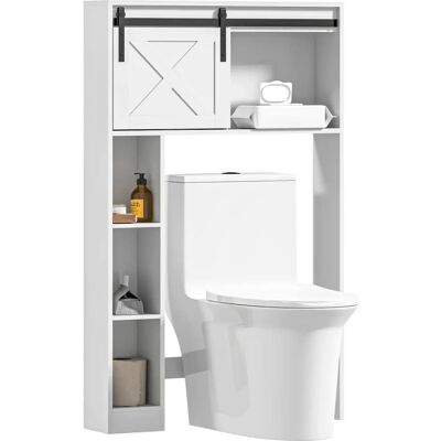 HOMCOM Mobile di stoccaggio per il WC - Bianco HOMCOM Mobile di stoccaggio per il WC - Bianco