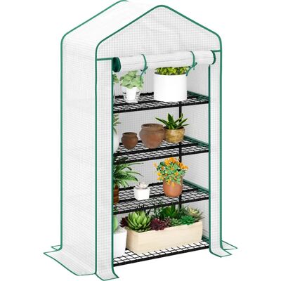 Vaschetta da giardino Outsunny con scaffali - Serra Vaschetta da giardino Outsunny con scaffali - Serra