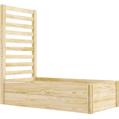 Jardinière en pin naturel avec treillis - Jardin - Publicité Jardinière en pin naturel avec treillis - Jardin - Publicité
