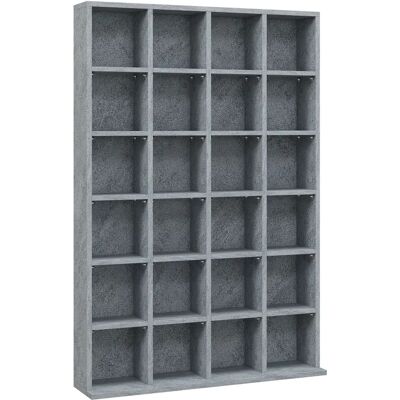 HOMCOM Estantería gris para medios 480 CD/312 DVD - Biblioteca con estantes ajustables - 89x130,5cm HOMCOM Estantería gris para medios 480 CD/312 DVD - Biblioteca con estantes ajustables - 89x130,5cm