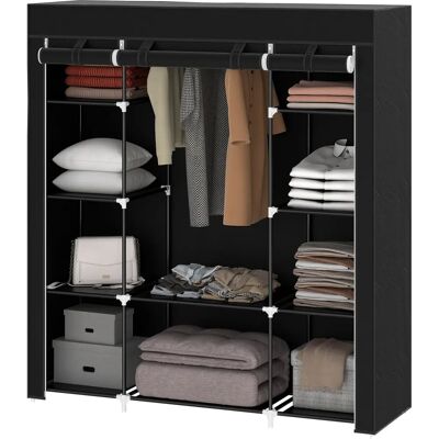 HOMCOM - Standard - 150 x 43 x 162,5 cm - Noir - Wardrobe - Publicité HOMCOM - Standard - 150 x 43 x 162,5 cm - Noir - Wardrobe - Publicité