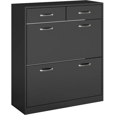 HOMCOM - Meuble à chaussures 2 tiroirs - 80x30x91.5 cm - Cabinet chaussure - Publicité HOMCOM - Meuble à chaussures 2 tiroirs - 80x30x91.5 cm - Cabinet chaussure - Publicité