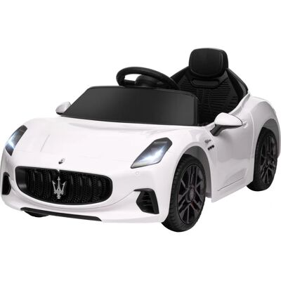 AIYAPLAY Weiß Maserati Gran Turismo Folgore 12V Kinder Elektroauto AIYAPLAY Weiß Maserati Gran Turismo Folgore 12V Kinder Elektroauto