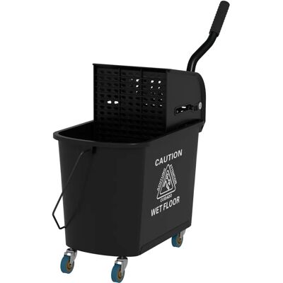 HOMCOM - Chariot de nettoyage - 20L - 4 Roues - Publicité HOMCOM - Chariot de nettoyage - 20L - 4 Roues - Publicité