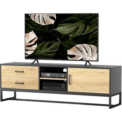 HOMCOM TV-Schrank - Für 60-Zoll-Fernseher mit Schubladen, Regalen, Kabelmanagement HOMCOM TV-Schrank - Für 60-Zoll-Fernseher mit Schubladen, Regalen, Kabelmanagement