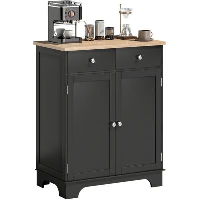 HOMCOM - Buffet - Bois noir - Storage cabinet - Publicité HOMCOM - Buffet - Bois noir - Storage cabinet - Publicité