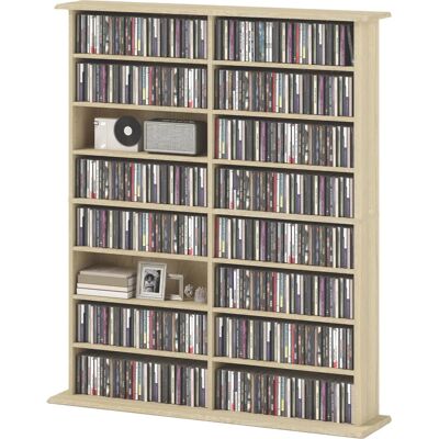 HOMCOM - CD/DVD Storage - 16 compartiments - Placard - Publicité HOMCOM - CD/DVD Storage - 16 compartiments - Placard - Publicité