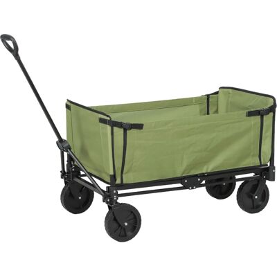 Outsunny Carrello da Giardino Pieghevole 130 L - Carrello da Giardino Outsunny Carrello da Giardino Pieghevole 130 L - Carrello da Giardino