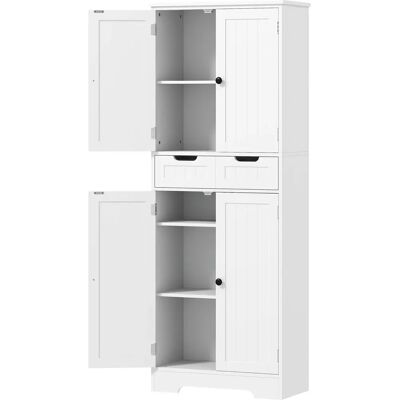 Armario de baño HOMCOM con cajón - Ahorrar espacio, Blanco Armario de baño HOMCOM con cajón - Ahorrar espacio, Blanco