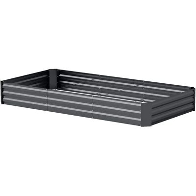Cama de jardín rectangular Outsunny con borde de seguridad - 240x120x30cm Cama de jardín rectangular Outsunny con borde de seguridad - 240x120x30cm