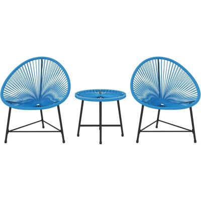 Outsunny Gartenmöbel-Set für den Außenbereich - Blau - Gartenmöbel-Set Outsunny Gartenmöbel-Set für den Außenbereich - Blau - Gartenmöbel-Set
