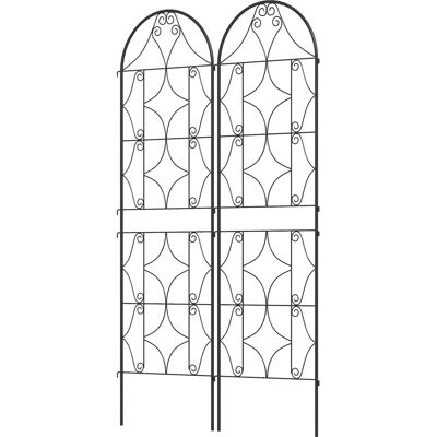 Treillis de jardin Outsunny à motif irrégulier - Lot de 2 - Publicité Treillis de jardin Outsunny à motif irrégulier - Lot de 2 - Publicité