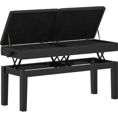HOMCOM - banc de piano réglable - 48-58 cm - noir - avec rangement - banc de piano - Publicité HOMCOM - banc de piano réglable - 48-58 cm - noir - avec rangement - banc de piano - Publicité