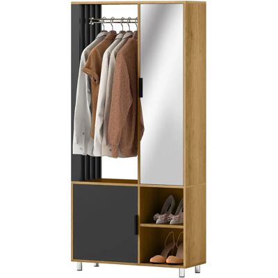 HOMCOM - 80 x 30 x 170 cm - Naturel - Garde-robe - Publicité HOMCOM - 80 x 30 x 170 cm - Naturel - Garde-robe - Publicité