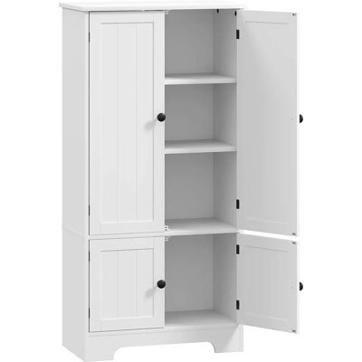 Gabinete de almacenamiento de cocina blanco HOMCOM con estantes ajustables - Armoires de rangement Gabinete de almacenamiento de cocina blanco HOMCOM con estantes ajustables - Armoires de rangement