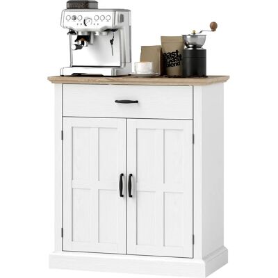 HOMCOM - Buffet cabinet - 2 portes - Blanc - Buffet cabinet - Publicité HOMCOM - Buffet cabinet - 2 portes - Blanc - Buffet cabinet - Publicité