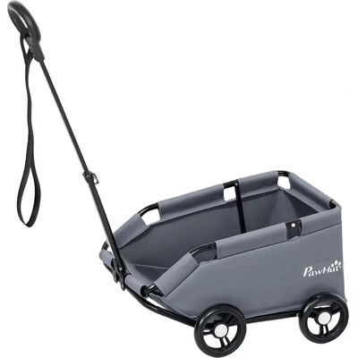 PawHut - Dog Stroller - Grey - 4 wheels - Dog Stroller - Publicité PawHut - Dog Stroller - Grey - 4 wheels - Dog Stroller - Publicité