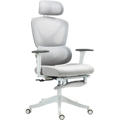 HOMCOM Sedia da ufficio regolabile - Seduta ergonomica in rete - Testa girevole - 109-119cm HOMCOM Sedia da ufficio regolabile - Seduta ergonomica in rete - Testa girevole - 109-119cm
