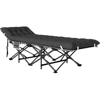 Outsunny Klappbett für Camping - 9 cm Matratze - Rutschfeste Füße Outsunny Klappbett für Camping - 9 cm Matratze - Rutschfeste Füße